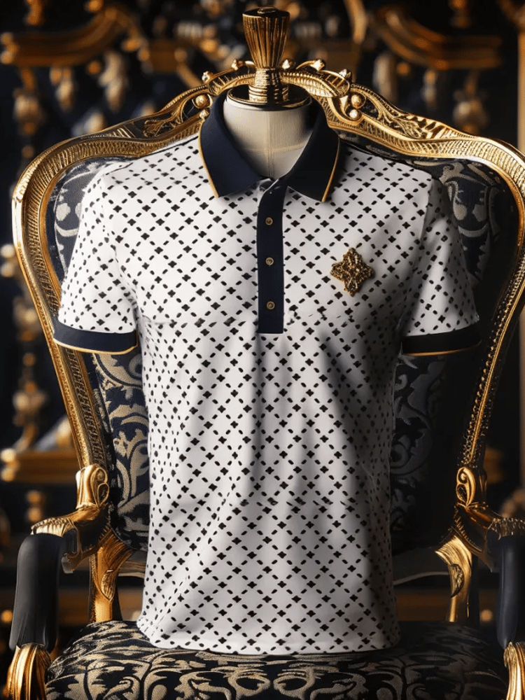 Men's Casual Business Button Short Sleeve Polo Shirt