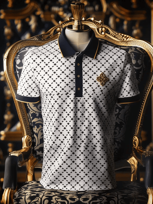 Men's Casual Business Button Short Sleeve Polo Shirt