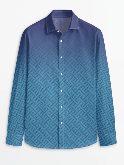 Men's Light Luxury Business Striped Print Shirt