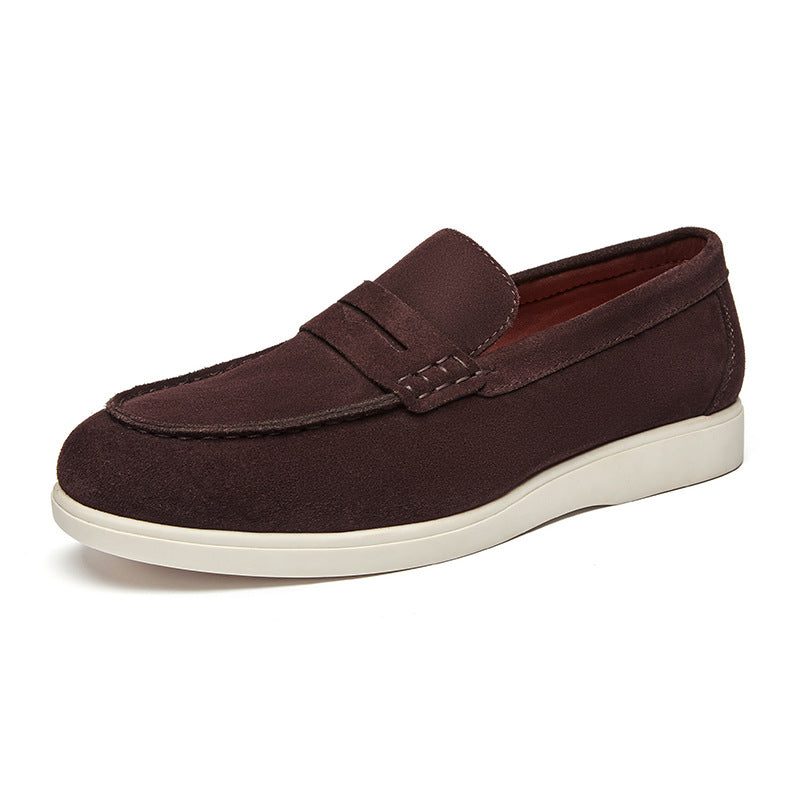 Men's British Style Suede Leather Nubuck Loafers