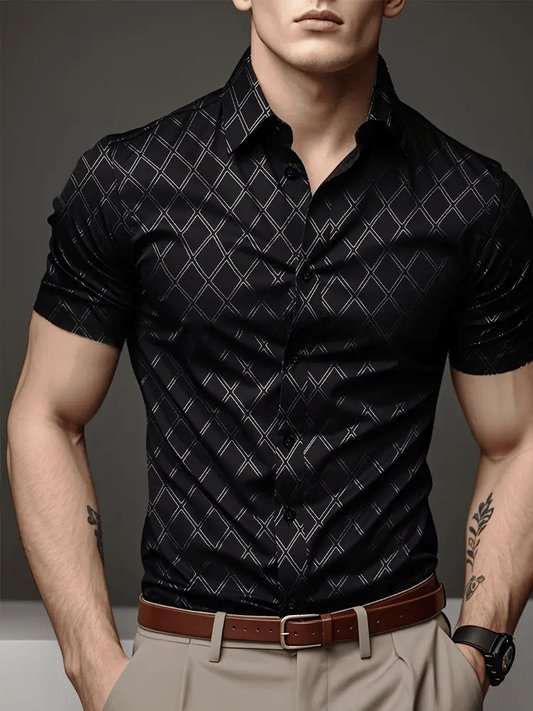 Men's business short-sleeved shirt
