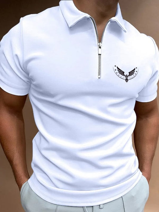 Casual Men'S Zipper Polo