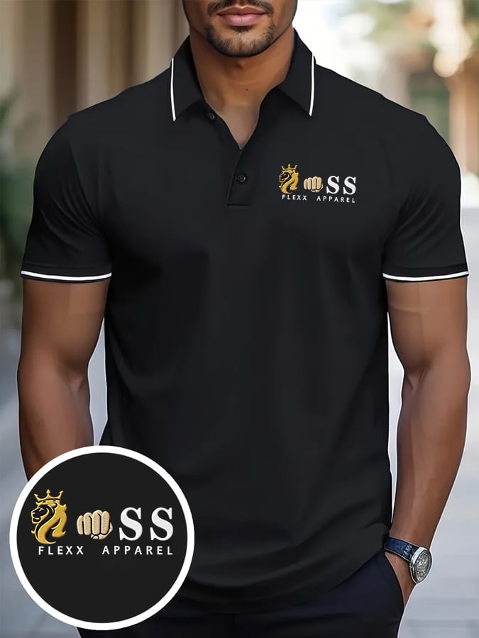 Men'S Fashion Graphic Design Casual Polo Shirt