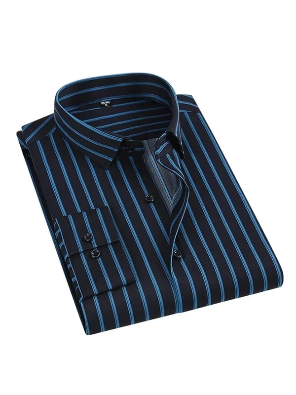 Men's Luxury Business Striped Long Sleeve Shirt