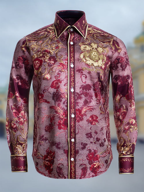 Men's Luxe Satin Long Sleeve Shirt