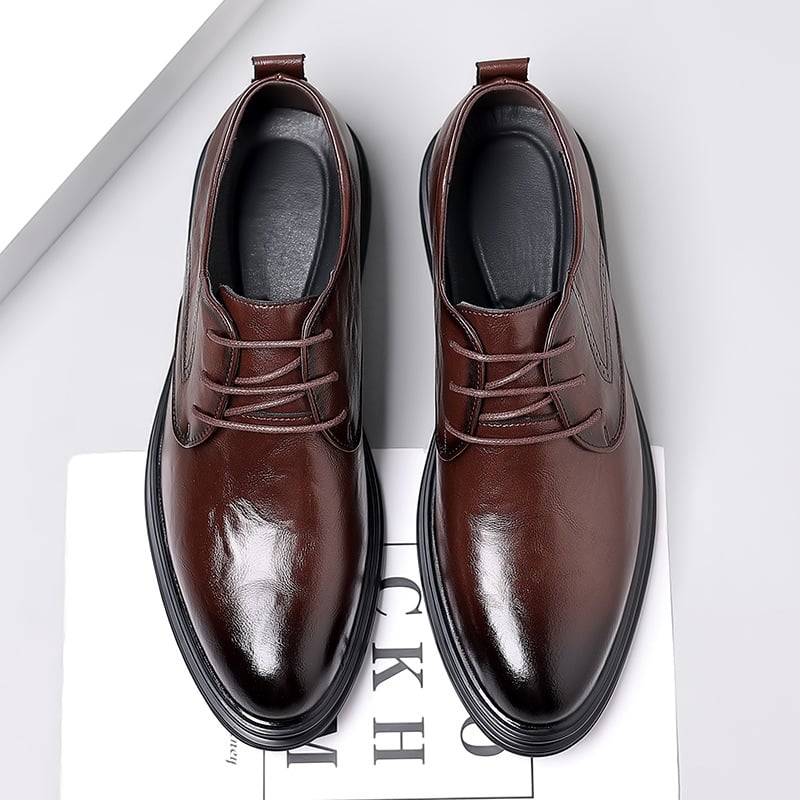 Men'S Business Casual British Pointed Leather Shoes