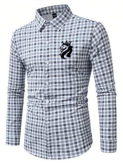 Men's Plaid Business Casual Shirt
