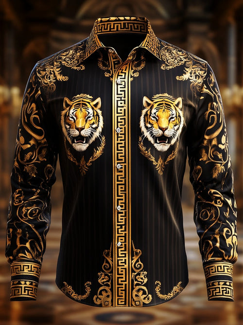 Men's Satin Luxe Long Sleeve Button Down Shirt