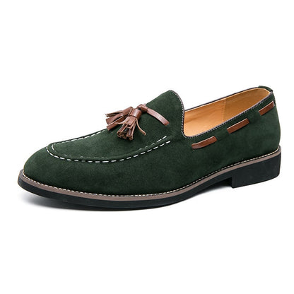 Retro Business Casual Suede Tassel Shoes