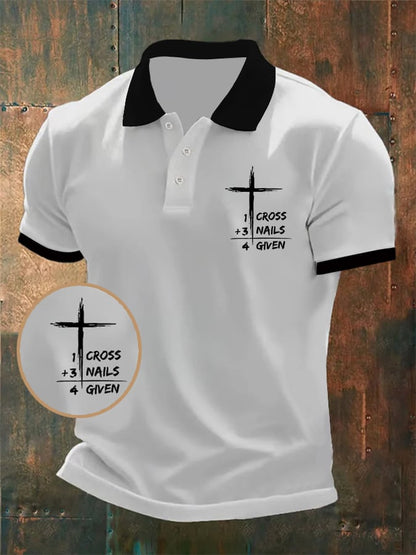 Men's Faith Casual POLO Shirt Tops