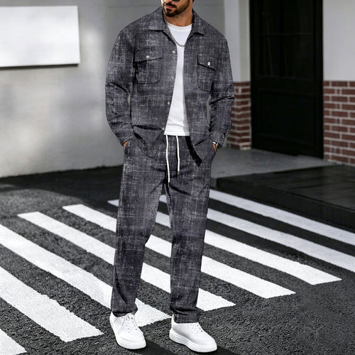 Men's Checkered Shirt and Pants Set