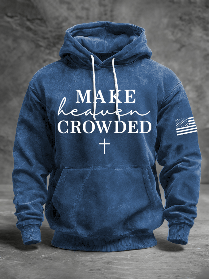 Men's Faith Print Long Sleeve Hooded Sweatshirt