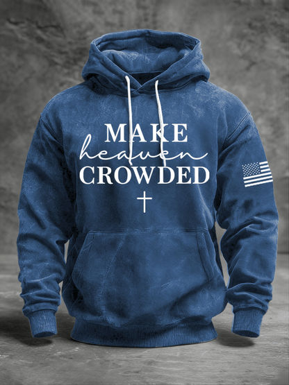 Men's Faith Print Long Sleeve Hooded Sweatshirt