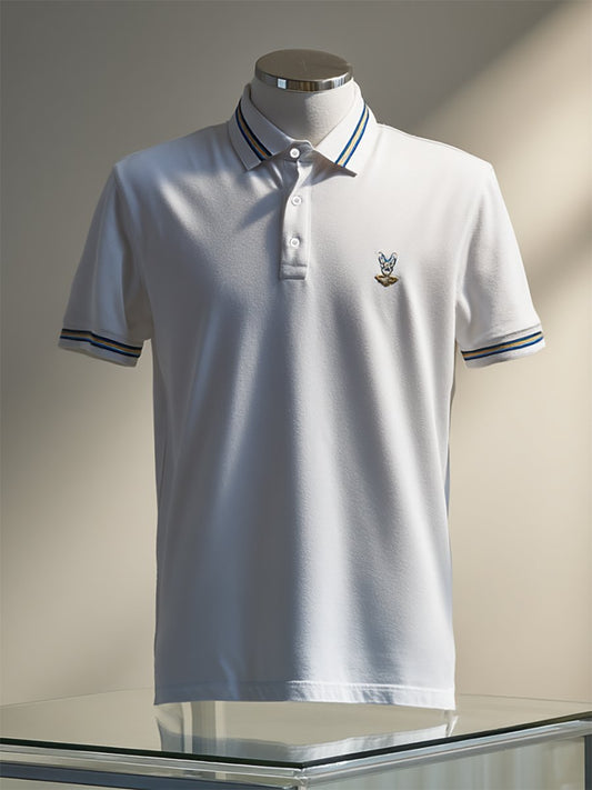 Men's Business Casual Button Short Sleeve Polo Shirt