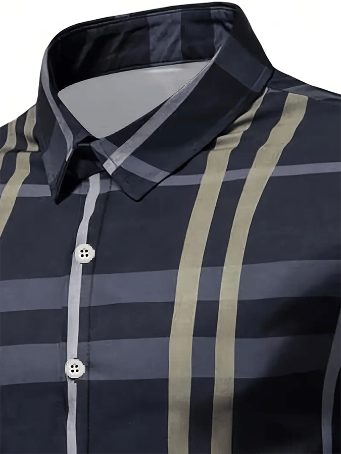 Men's Plaid Business Casual Shirt