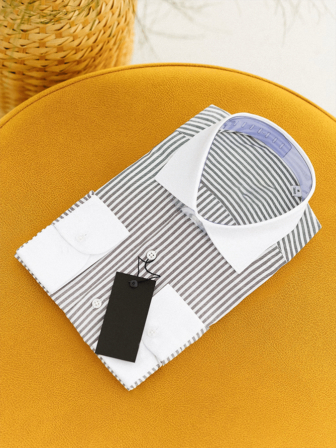 Men's Striped Business Casual Shirt