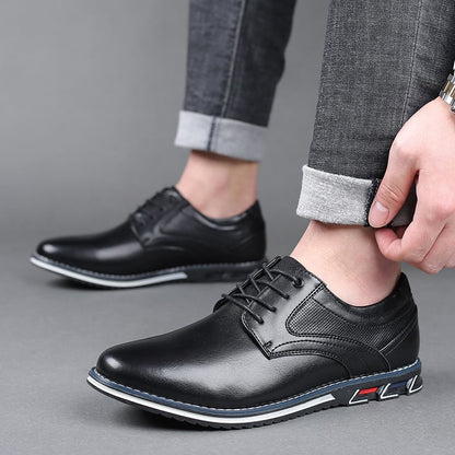 British Style Men'S Casual Business Formal Leather Shoes