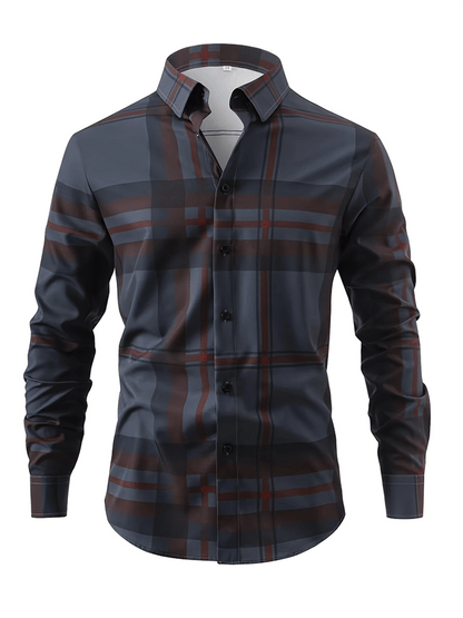 Men's Plaid Business Casual Shirt