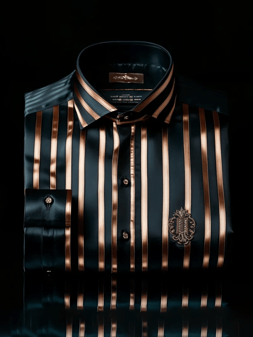 Men's Elegant Romantic Striped Long Sleeve Shirt