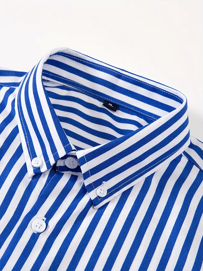 Men's Striped Business Casual Shirt