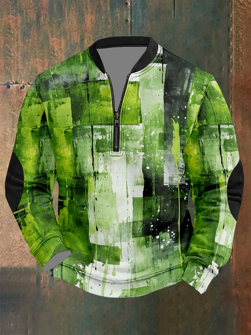Men's Vintage Geometric Style Print Sweatshirt