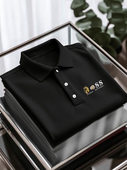 Men's Business Casual Printed Short Sleeve Polo Shirt