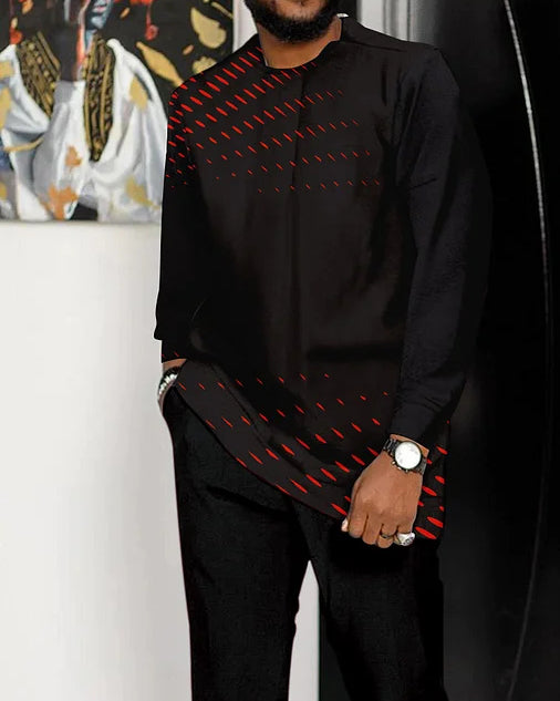 Men's Casual Color Blocking Long Sleeve Walking Suit-202