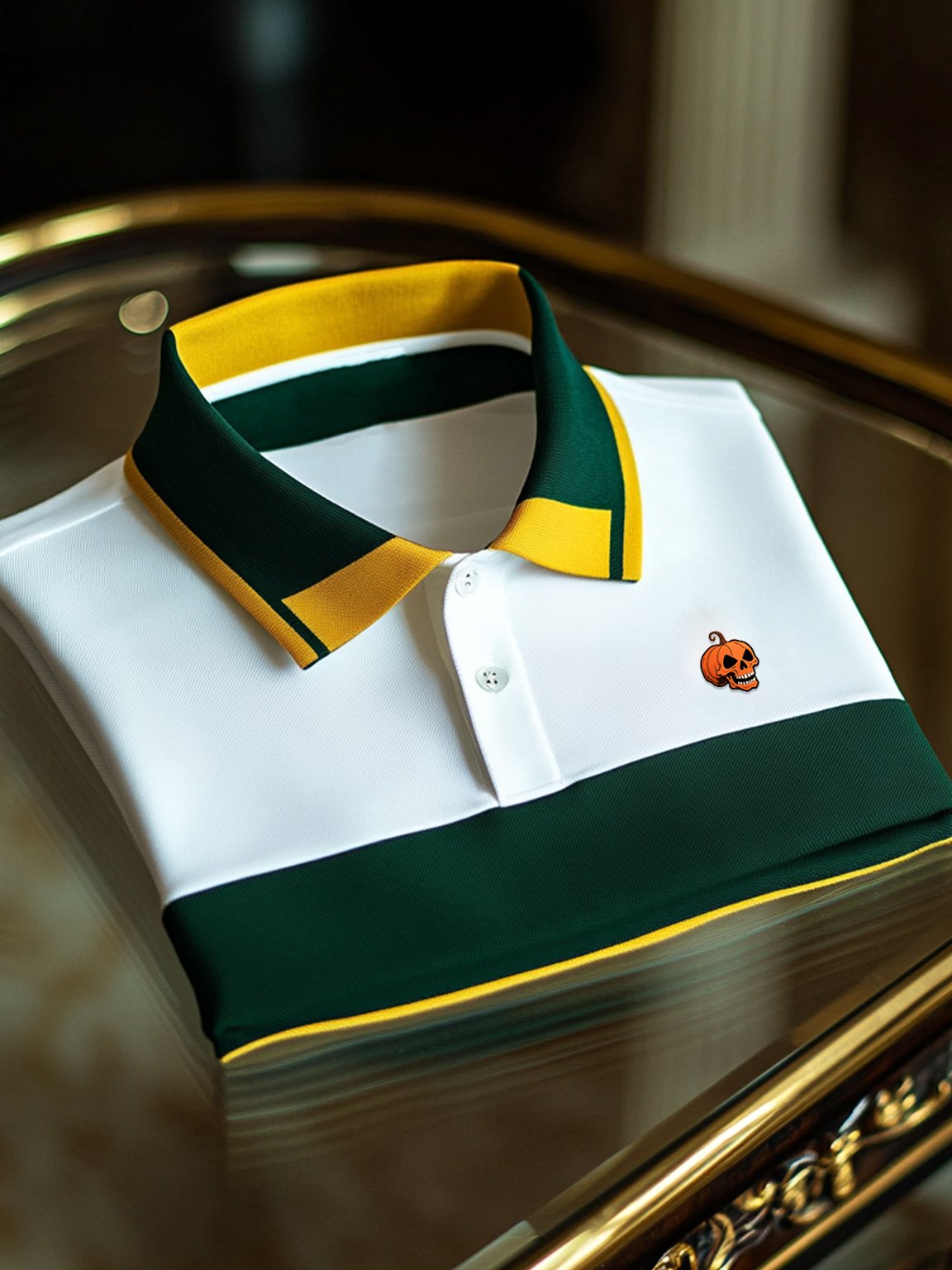 Men's Business Casual Artistic Button Short Sleeve Polo Shirt