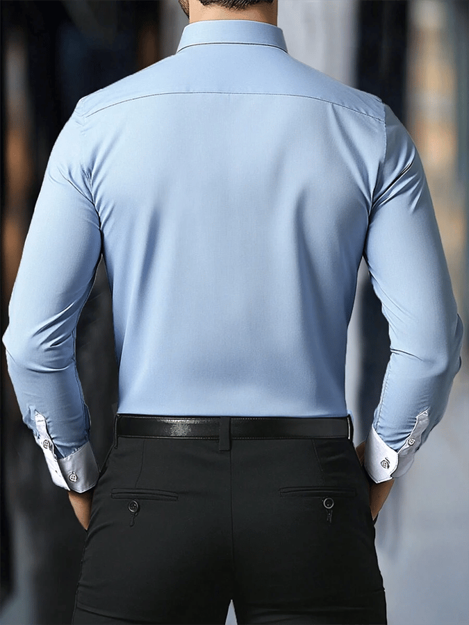 Men's Contrast Business Casual Shirt
