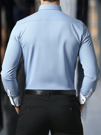 Men's Contrast Business Casual Shirt