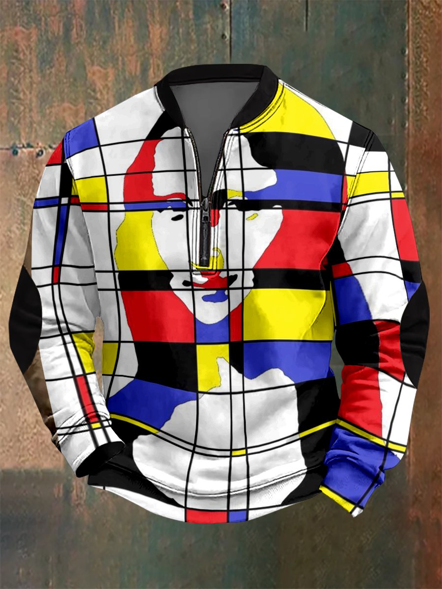 Men's Hawaiian Abstract Geometric Print Sweatshirt