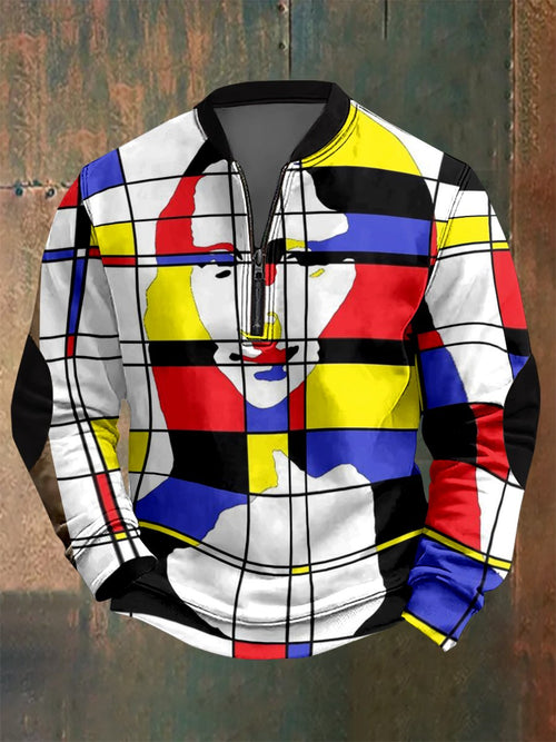 Men's Hawaiian Abstract Geometric Print Sweatshirt
