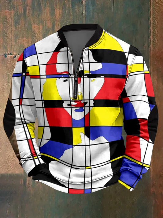 Men's Hawaiian Abstract Geometric Print Sweatshirt