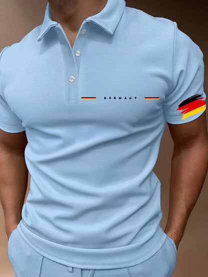 Men's Germany National Football Team Print Polo Shirt