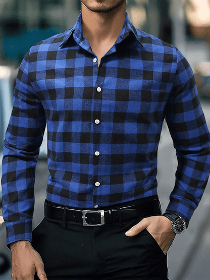 Men's Plaid Business Casual Shirt