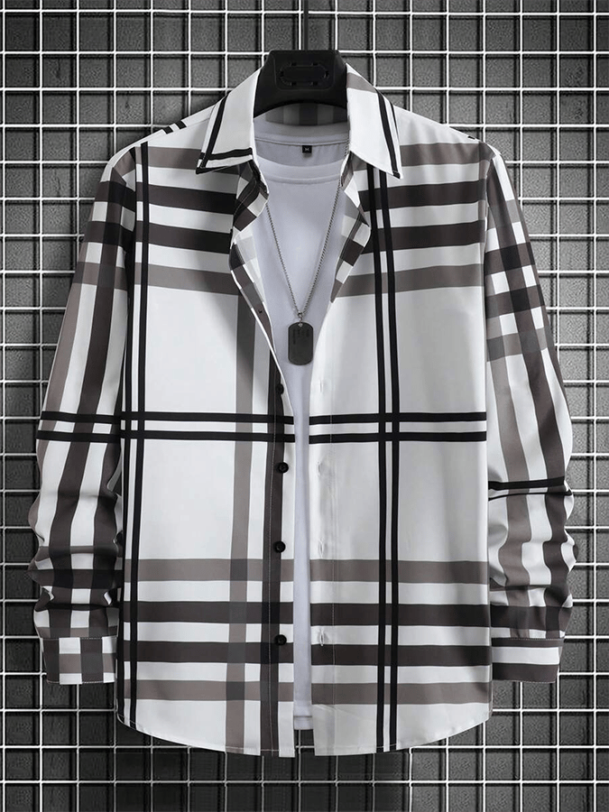 Men's Plaid Business Casual Shirt