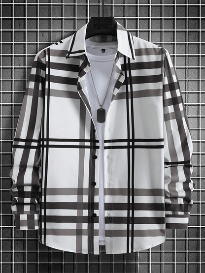 Men's Plaid Business Casual Shirt