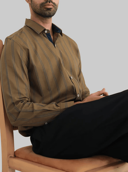 Men's Striped Business Casual Shirt