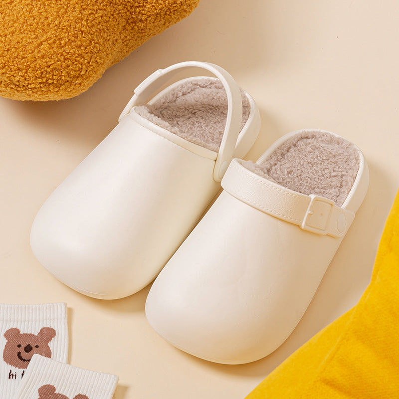 Simple, non-slip, warm cotton slippers for indoor use, home, and couples.