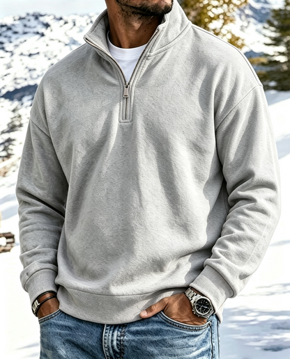 Mivanity Outdoor All-Terrain Zip-Front Polo Sweatshirt