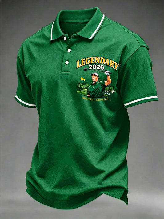 Men's Golf Champion Print Casual Polo