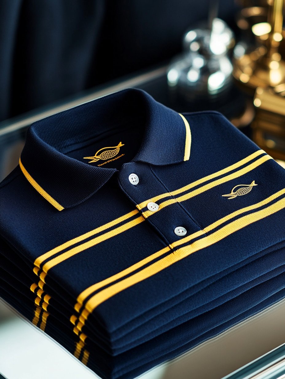 Men's Casual Business Button  Long Sleeve Polo Shirt