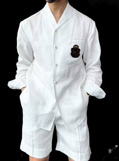 Premium Linen 2-Piece Suit | Old Money Style Breathable Set for Men