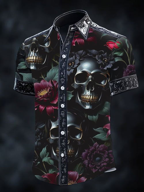 Men's Gothic Dark Short Sleeve Shirt