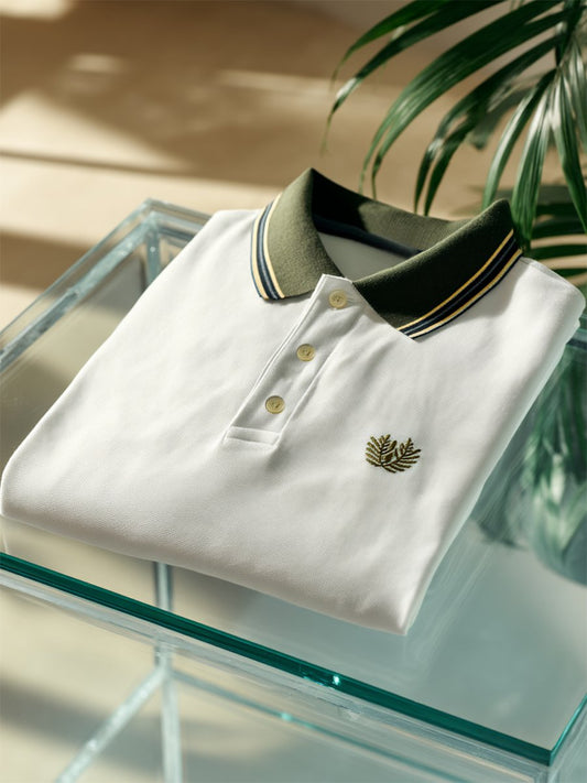 Men's Business Casual Button Short Sleeve Polo Shirt