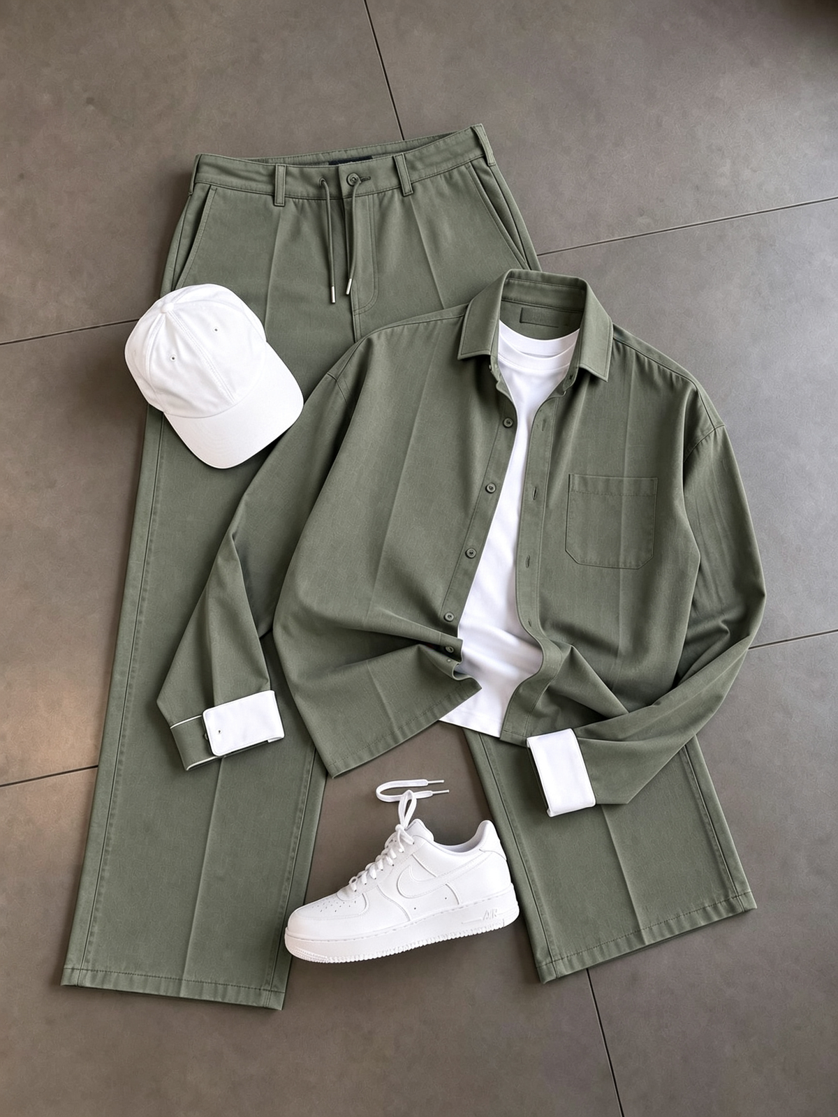 Men's Long-Sleeve Shirt and Pants Set