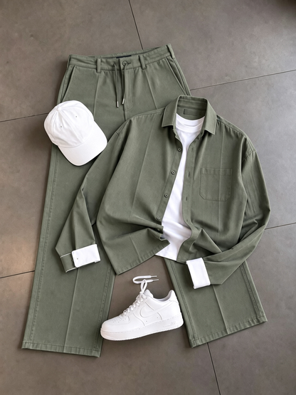 Men's Long-Sleeve Shirt and Pants Set