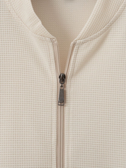Men's Vintage Waffle Zip Comfort Jacket