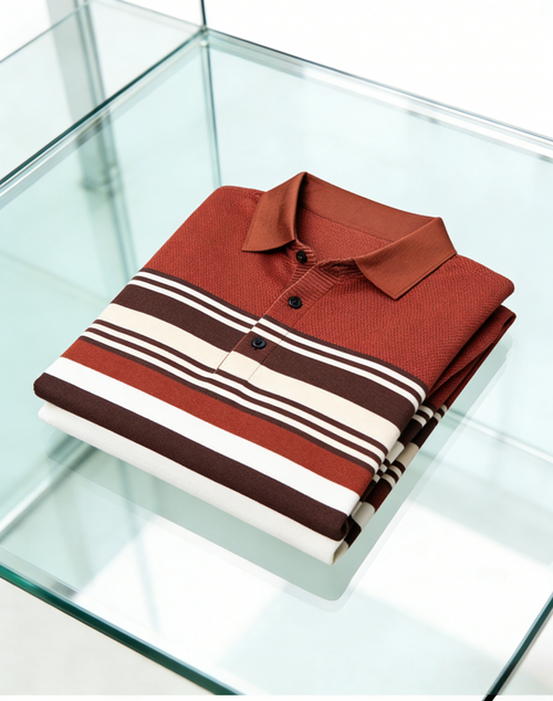 Men's Business Casual Button Short Sleeve Polo Shirt