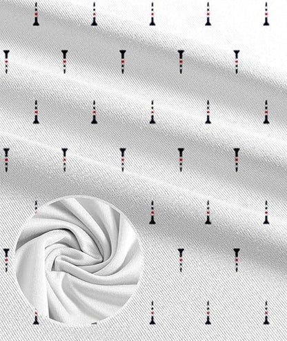 Men's Business Style Print Short Sleeved Polo Shirt